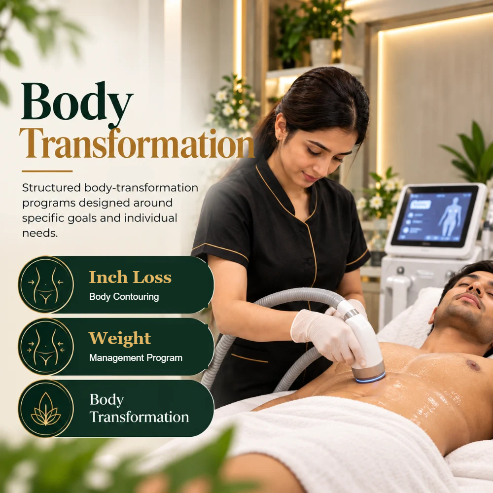 Body transformation at Cosmoluxe — slimming program and body treatments