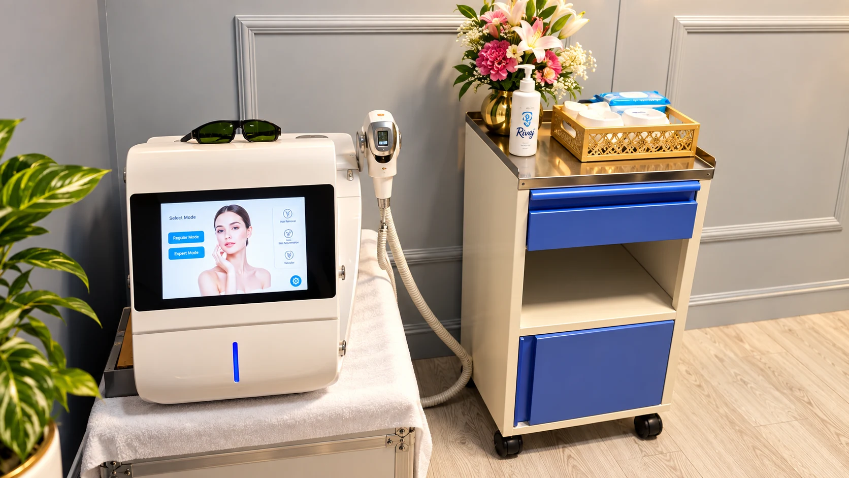The laser hair reduction platform in the Cosmoluxe laser suite