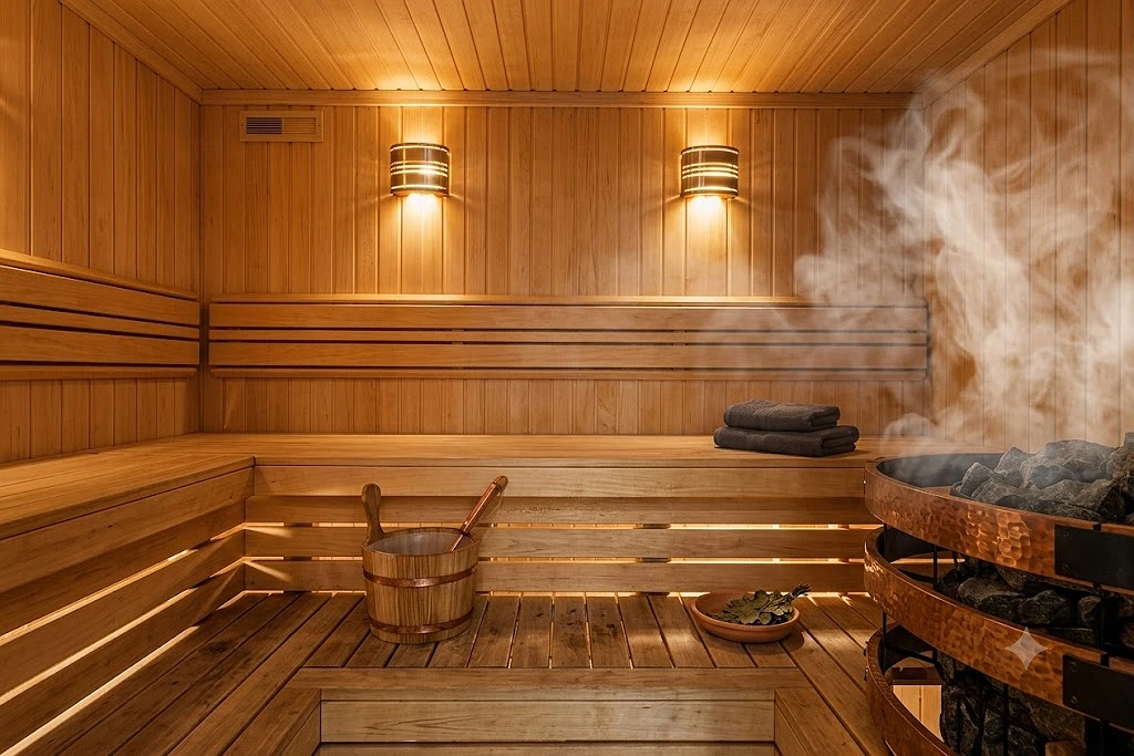 Steam room at Cosmoluxe